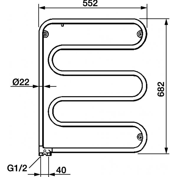 FM Mattsson Håndkletørker - FM522780 FM Mattsson Håndkletørker - FM522780