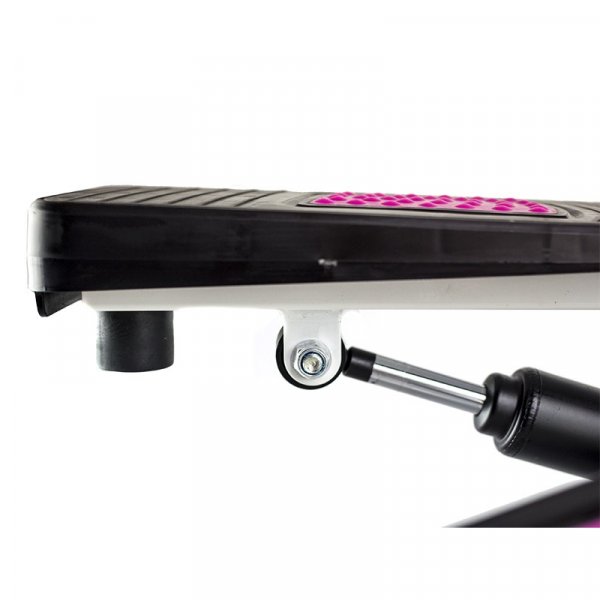 Stepmaskin - Med treningsbånd & treningscomputer (sort-rosa S3033) Stepmaskin - Med treningsbånd & treningscomputer (sort-rosa S3033)