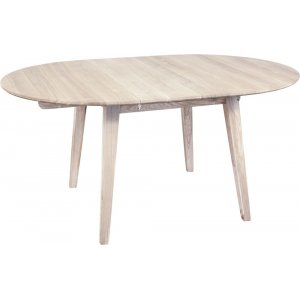 Spisebord Genova uttrekkbart �110-160x110 cm hvitvasket eik