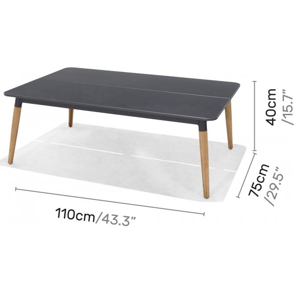 Livsstil Hage utegruppe Ipanema med sofa, 2 lenestoler og salongbord - Grå / Teak / Olefin Livsstil Hage utegruppe Ipanema med sofa, 2 lenestoler og salongbord - Grå / Teak / Olefin
