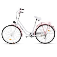 Damesykkel Classic 26« - Hvit og rosa Damesykkel Classic 26« - Hvit og rosa