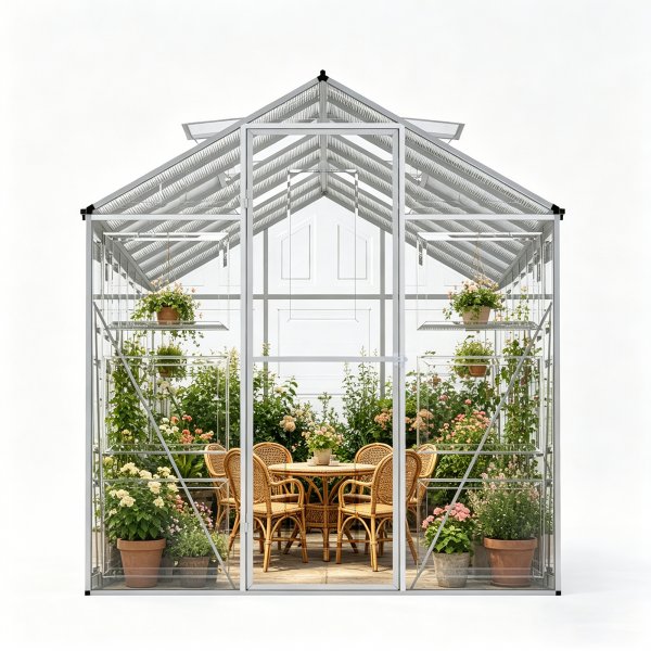 Drivhus Harmony Gardeney 8,7 m� frittst�ende aluminiums-polykarbonat