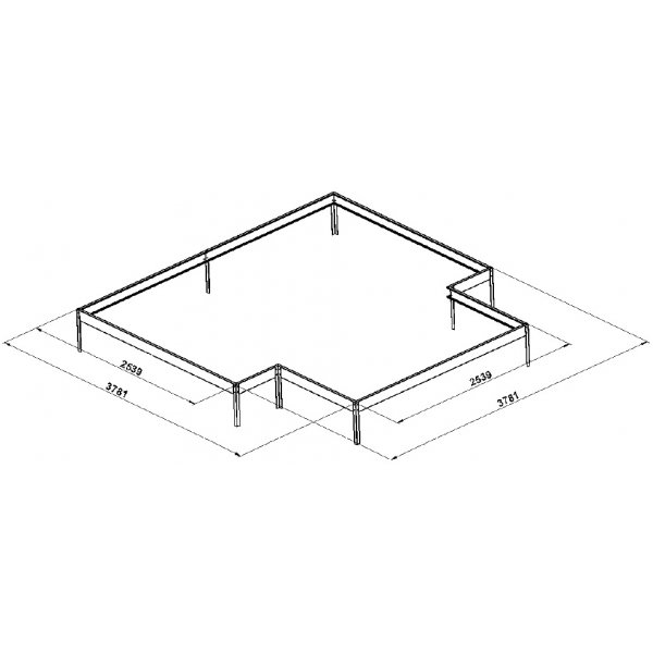 Drivhus Saturnus med herdet glass - 12,8 m