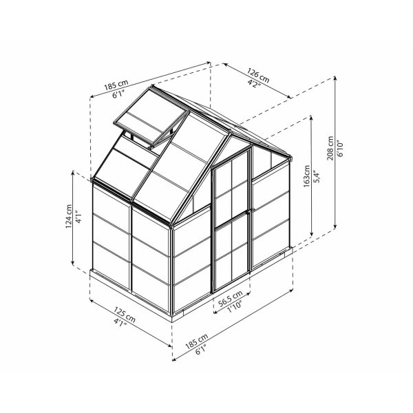 Harmony drivhus - 2,3 m² Harmony drivhus - 2,3 m²