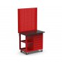 Arbeidsvogn med pinnebrett og 6 skuffer | Kaldvalset st�l | 100x60x191cm | R�D