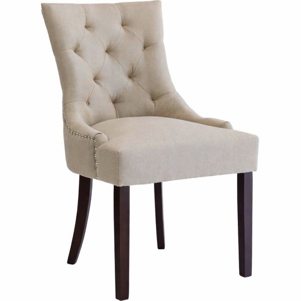 Tuva stol beige med brune ben