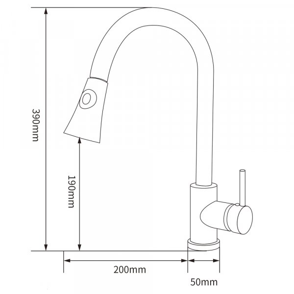 Kjøkkenbatteri Lily - Børstet stål Kjøkkenbatteri Lily - Børstet stål