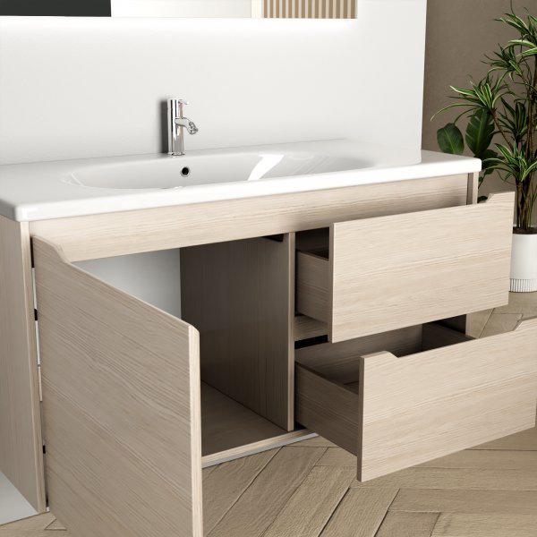 Baderomsmbel Vega 100 cm - Lys treimitasjon