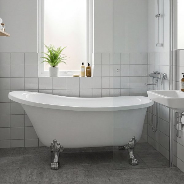Frittstående badekar med kloføtter 170×75 cm - Kapolei Frittstående badekar med kloføtter 170×75 cm - Kapolei