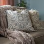 Putetrekk 50 x 50 cm Beige/M�rkebl� - Manja