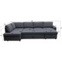U-sofa sovesofa Tärnö med oppbevaring - 304 cm - mørkegrå U-sofa sovesofa Tärnö med oppbevaring - 304 cm - mørkegrå