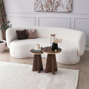 Sjampinjong sidebordsett �30/40 cm - Gull/valn�tt