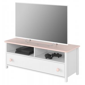 Stephany TV-stativ - Hvit/rosa
