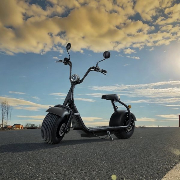 Fat Scooter 2000W LG litiumbatteri - 13 Ah | Matt svart