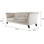 Sofa 3-seters Chesterfield beige - Milton