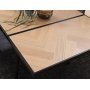 Fiskebein tilleggsbrett 45 x 90 cm - Sort / Eik