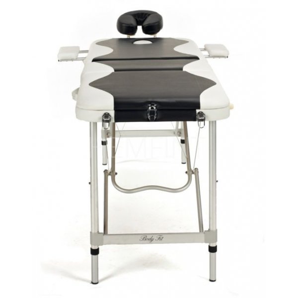 Massasjebenk med metallben - 3 soner - Tofarget