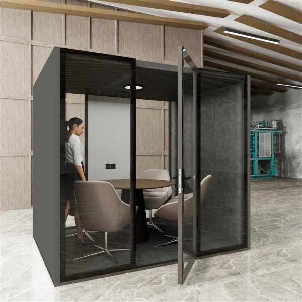 Telefonkiosk/M�tekiosk | 2,5 � 2 m | Lydisolert -30 dB