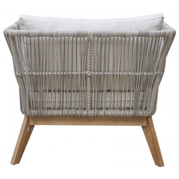 Inez loungegruppe - Grå syntetisk rotting og akasietre Inez loungegruppe - Grå syntetisk rotting og akasietre