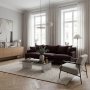 Sofa Dalton 225 cm - M�rkebrunt imitert skinn