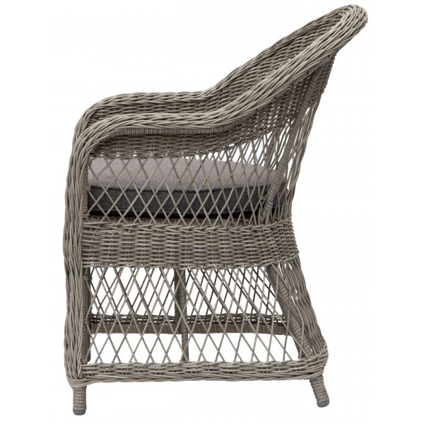 Marbella gr rotting lenestol med pute + Tekstilimpregnering for utembler