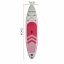 SUP-padlebrett 320 cm rosa | Oppbl�sbart st�-opp-padlebrett med tilbeh�r