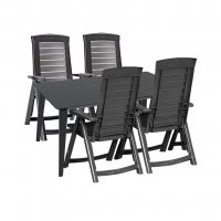Spisegruppe Jardin Graphite - 4 stoler Spisegruppe Jardin Graphite - 4 stoler