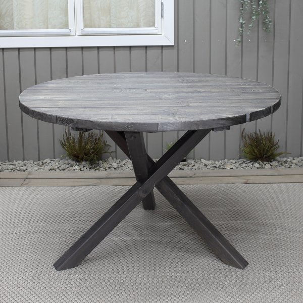 Scottsdale rundt utebord Ø112 cm - Grålasert + Tekstilimpregnering for utemøbler Scottsdale rundt utebord Ø112 cm - Grålasert + Tekstilimpregnering for utemøbler