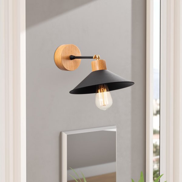 Magnat vegglampe N-620 - Sort/eik