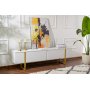Serenity TV-stativ 180 cm - Hvit/gull