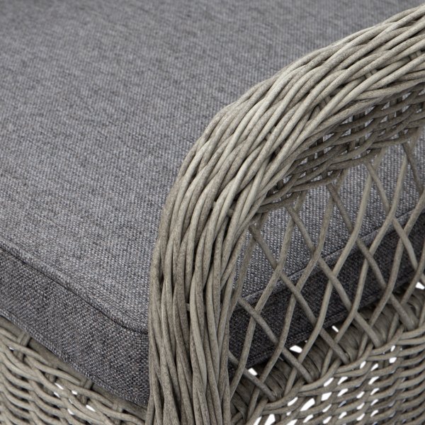 Marbella gr rotting lenestol med pute + Tekstilimpregnering for utembler