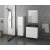 Møbelpakke Instinct 65 - Hvitt/Svart med speil- og sideskap