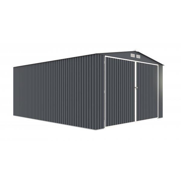Blikkgarasje Grå 18,2 m² Blikkgarasje Grå 18,2 m²