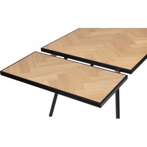 Fiskebein tilleggsbrett 45 x 90 cm - Sort / Eik Fiskebein tilleggsbrett 45 x 90 cm - Sort / Eik