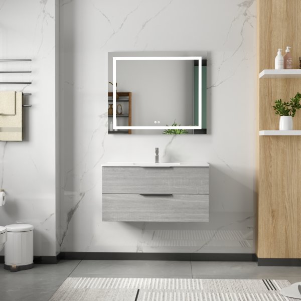 Baderomsmbler London 80 cm - Betonggr