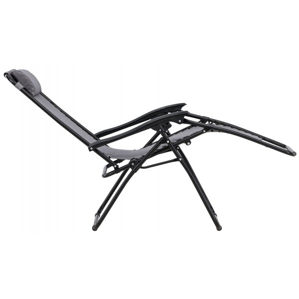 Sammenleggbar solseng med drikkeholder - Gr / Svart Baden Baden + Tekstilimpregnering for utembler