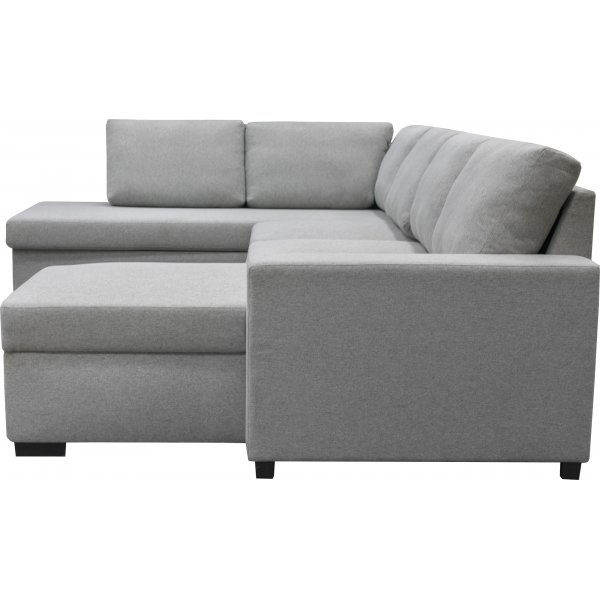 U-sofa Solna med oppbevaring - 309 cm - lys grå U-sofa Solna med oppbevaring - 309 cm - lys grå