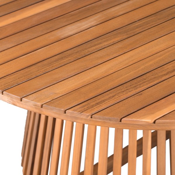 Storkö rundt akasie spisebord Ø140 cm + Rengjøringsspray for utemøbler Storkö rundt akasie spisebord Ø140 cm + Rengjøringsspray for utemøbler