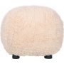 1 Fluffy puff i beige furry stoff