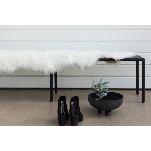Katy trap 180 x 55 cm - Hvit fuskepels