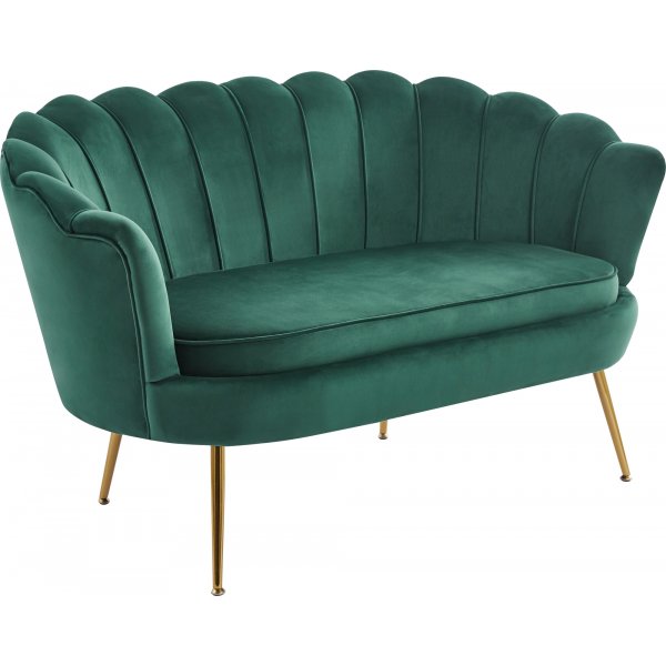 2-seters sofa grønn/messing - Kingsley 2-seters sofa grønn/messing - Kingsley