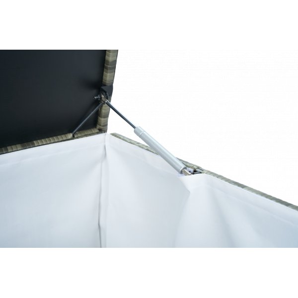 Hjørnesofasett grå kunstrottingsofa med bord og puteboks + Flekkfjerner for møbler Hjørnesofasett grå kunstrottingsofa med bord og puteboks + Flekkfjerner for møbler