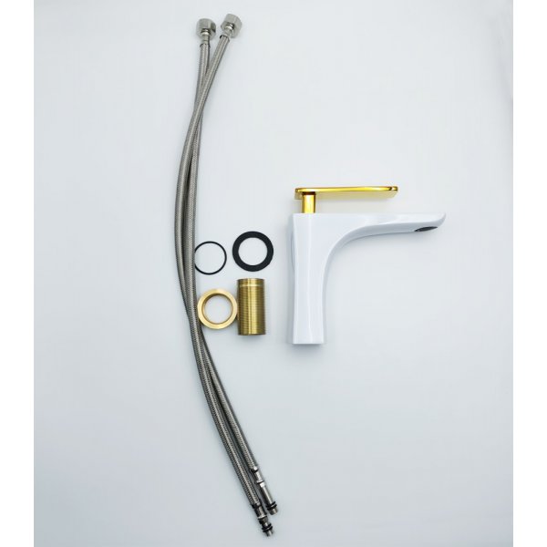 Servantbatteri - Peony | Hvit/gull