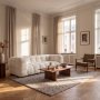 Bubblig Teddy Sofa TR94562 - Fluffy Cream 3-seter & Dybde 103 cm - Bredde 235