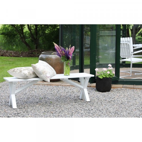 Scottsdale benk 140 cm - Hvit