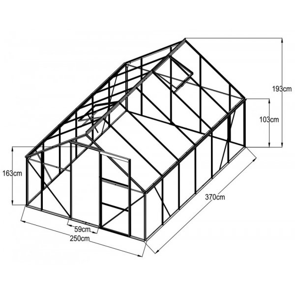 Drivhus Walk-in - 9,3 m² Drivhus Walk-in - 9,3 m²