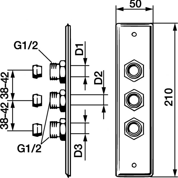 FM Mattsson Threrrs veggbrikke for CU-rr