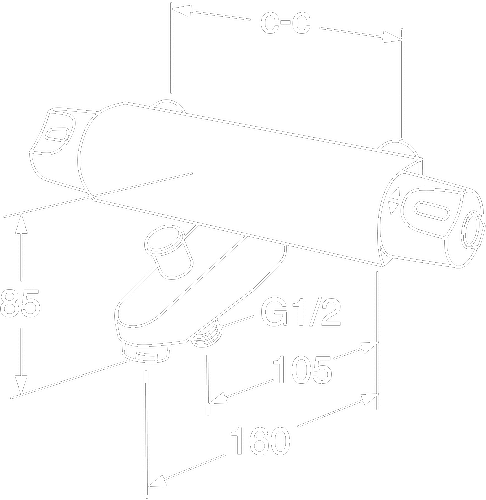 Gustavsberg Nautic termostat badekararmatur, 160 cc Gustavsberg Nautic termostat badekararmatur, 160 cc