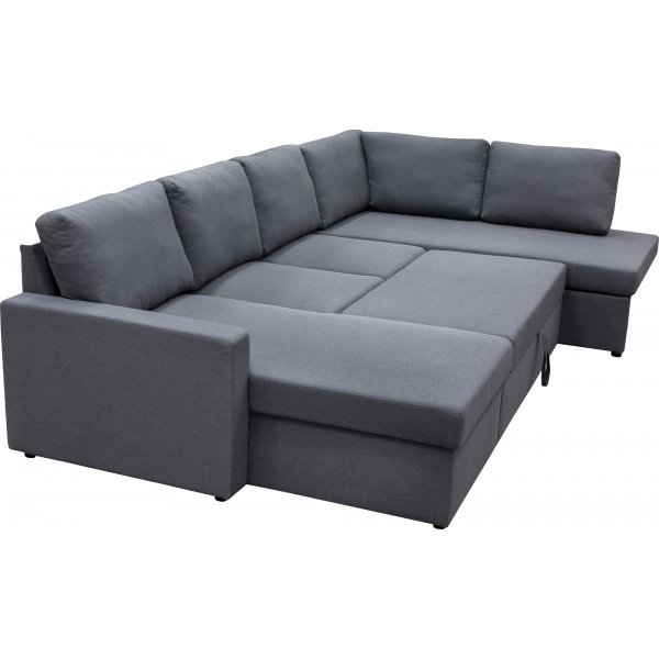 Sovesofa U-modell m�rkegr� - T�rn�