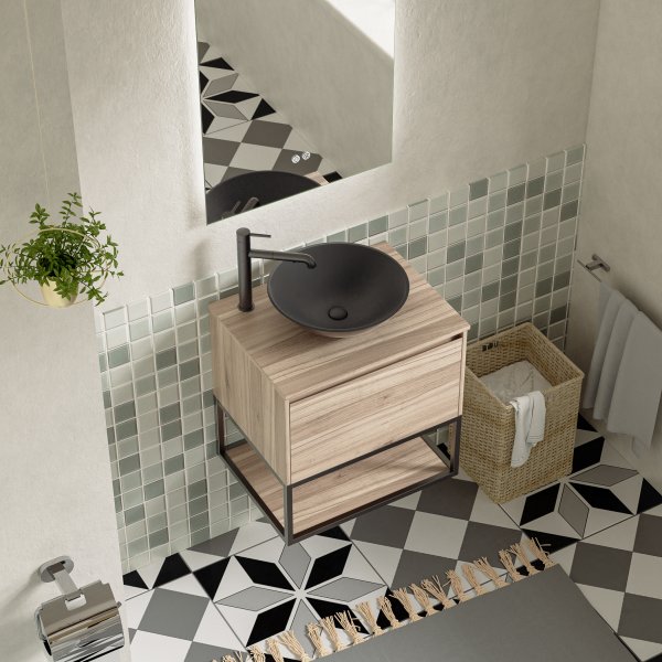 Baderomspakke - Calista | Myktlukkende skuffer og LED-speil | 80 cm